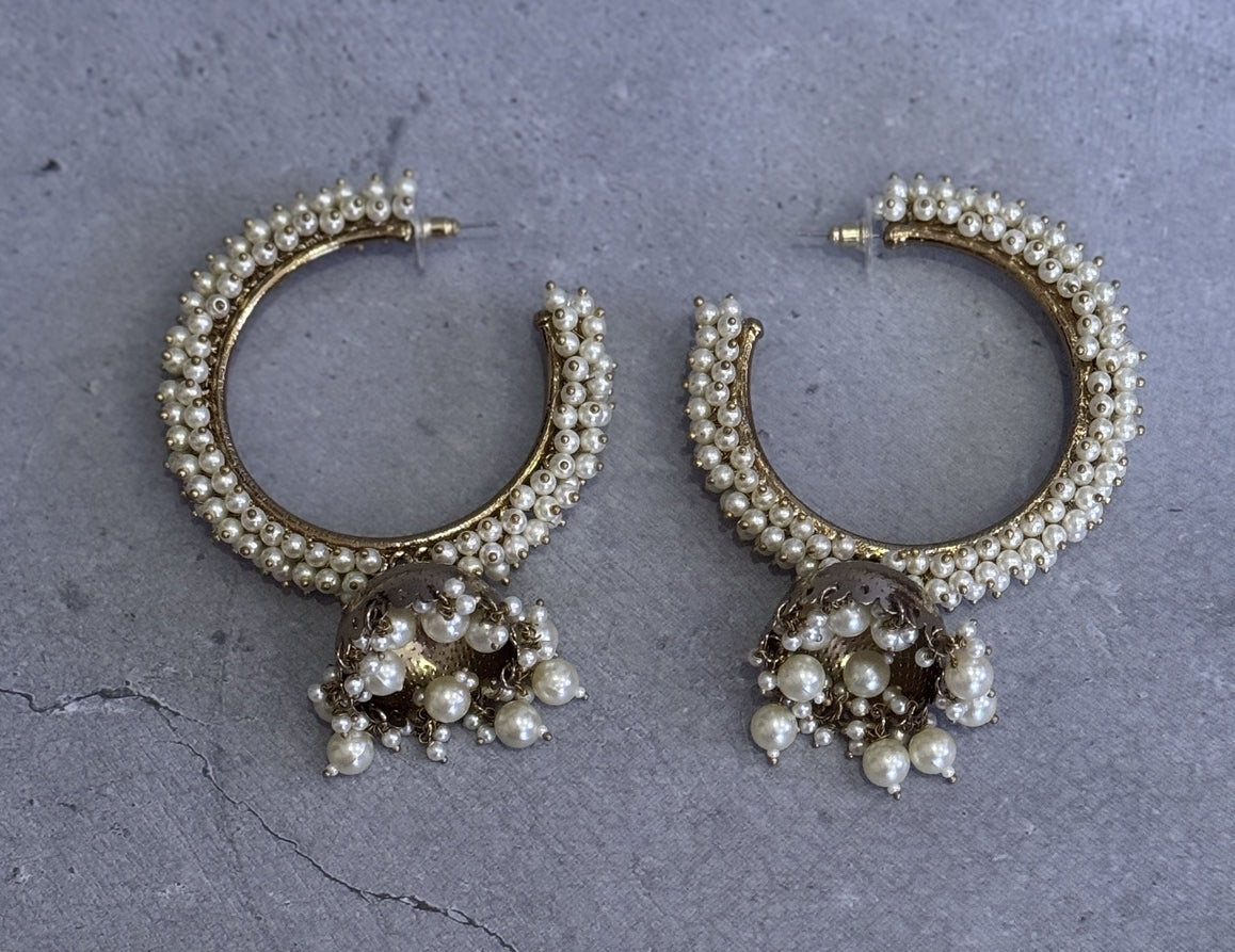 Pearl Statement Jhumkis