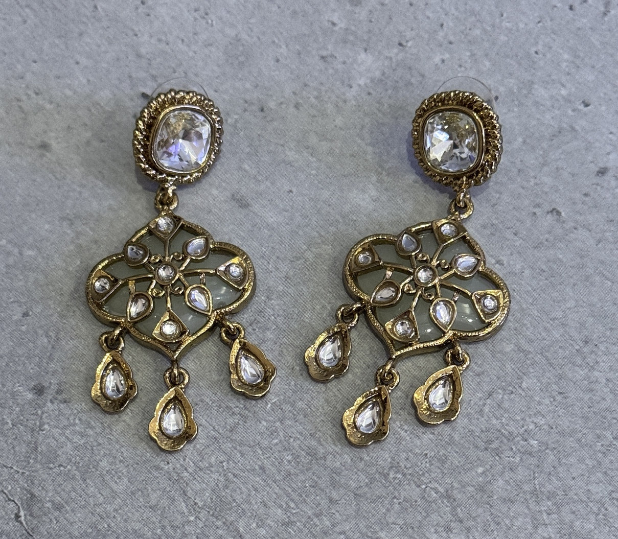 Ivory Meera Floral Danglers