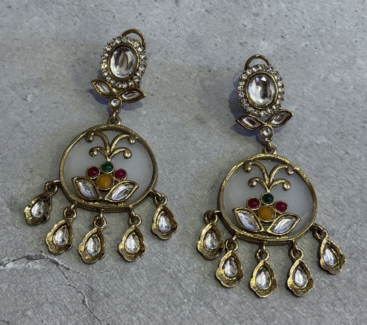 Ivory Oval Meera Danglers