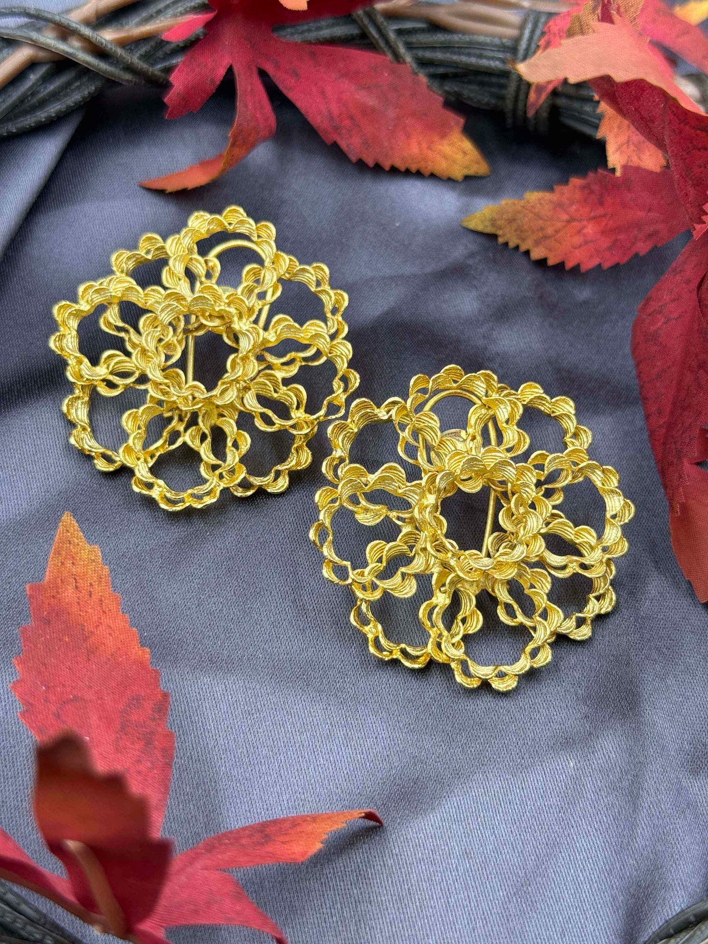 Floral Jaali Studs