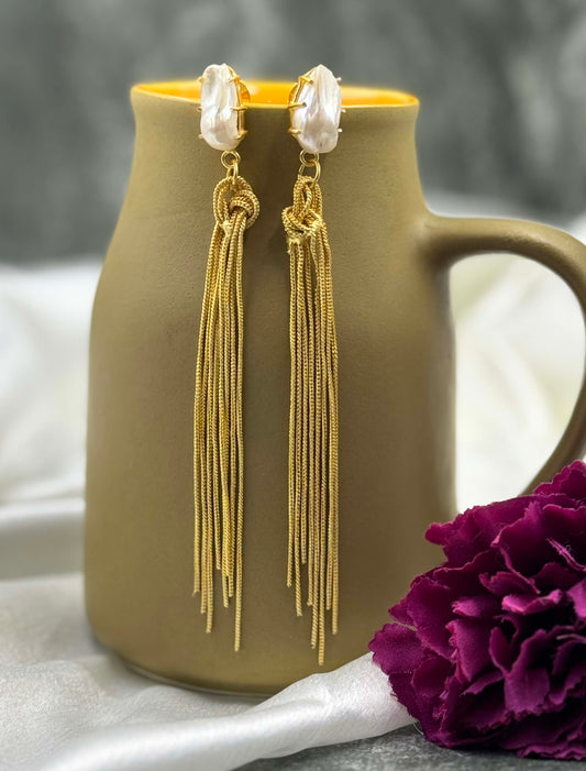 MOP Tassel Earrings