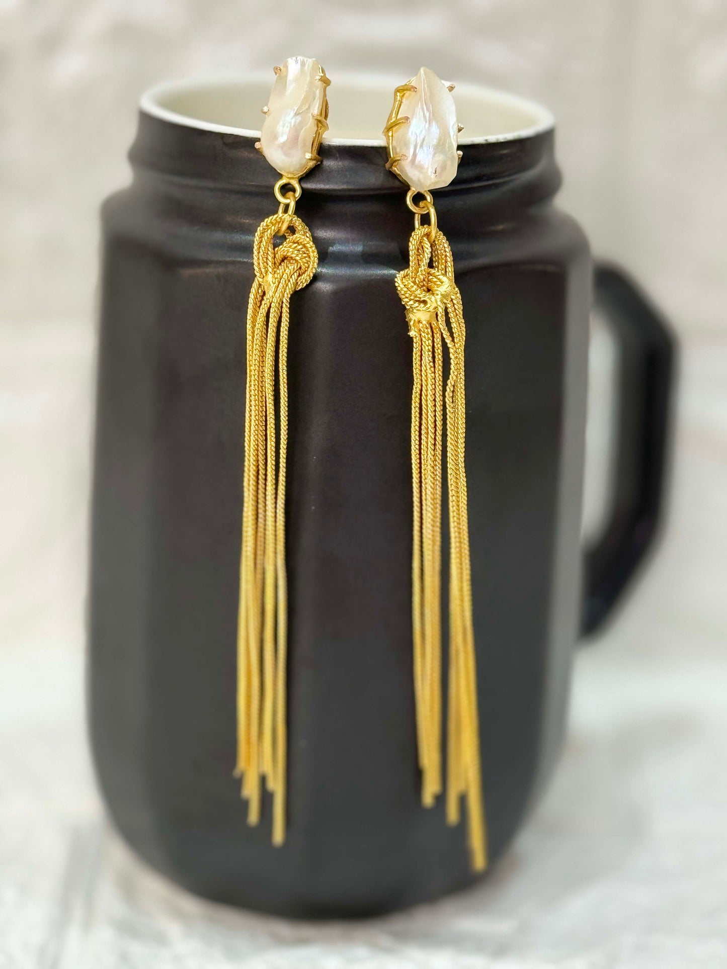 MOP Tassel Earrings