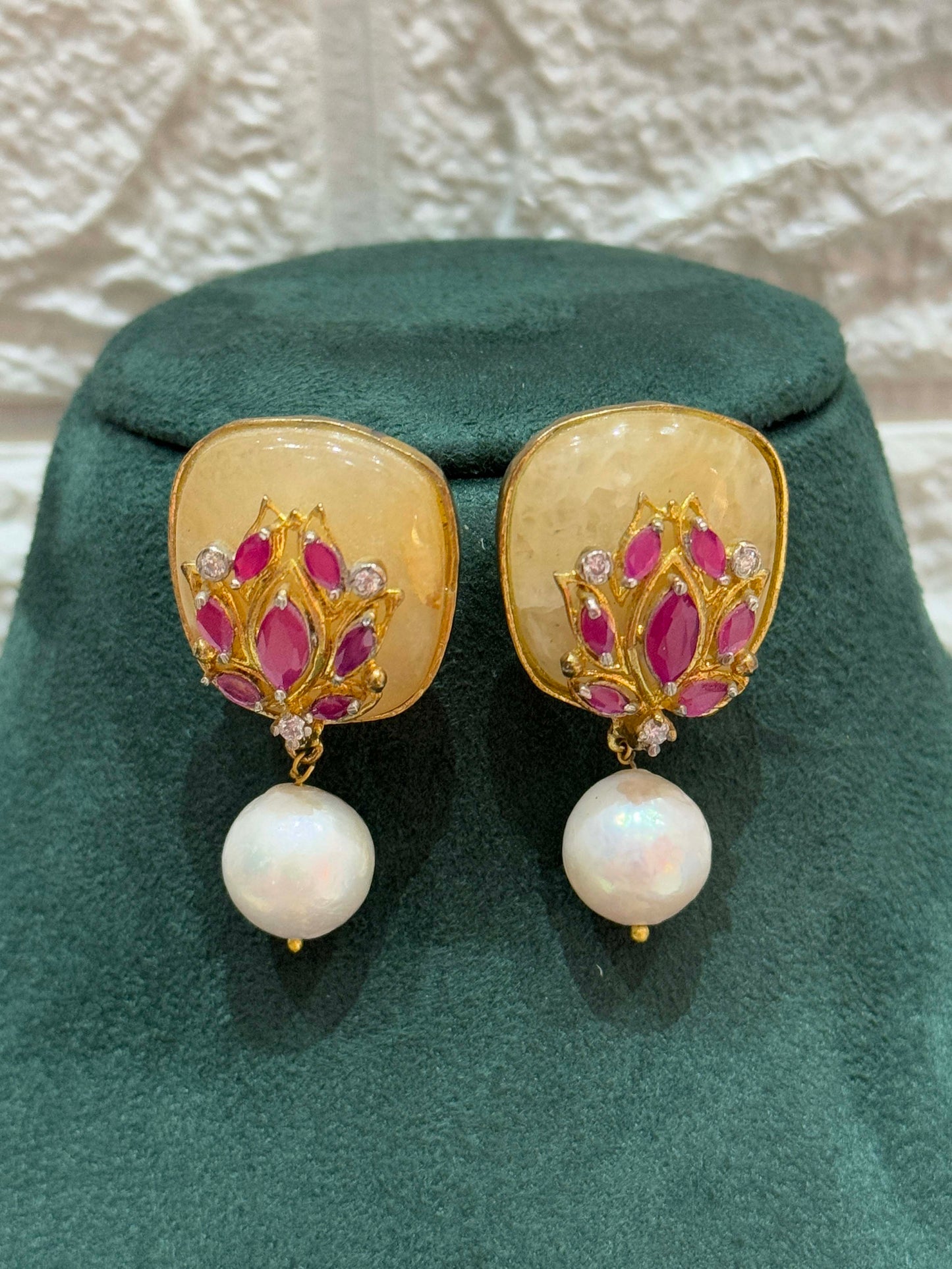 Pink Lotus Studs