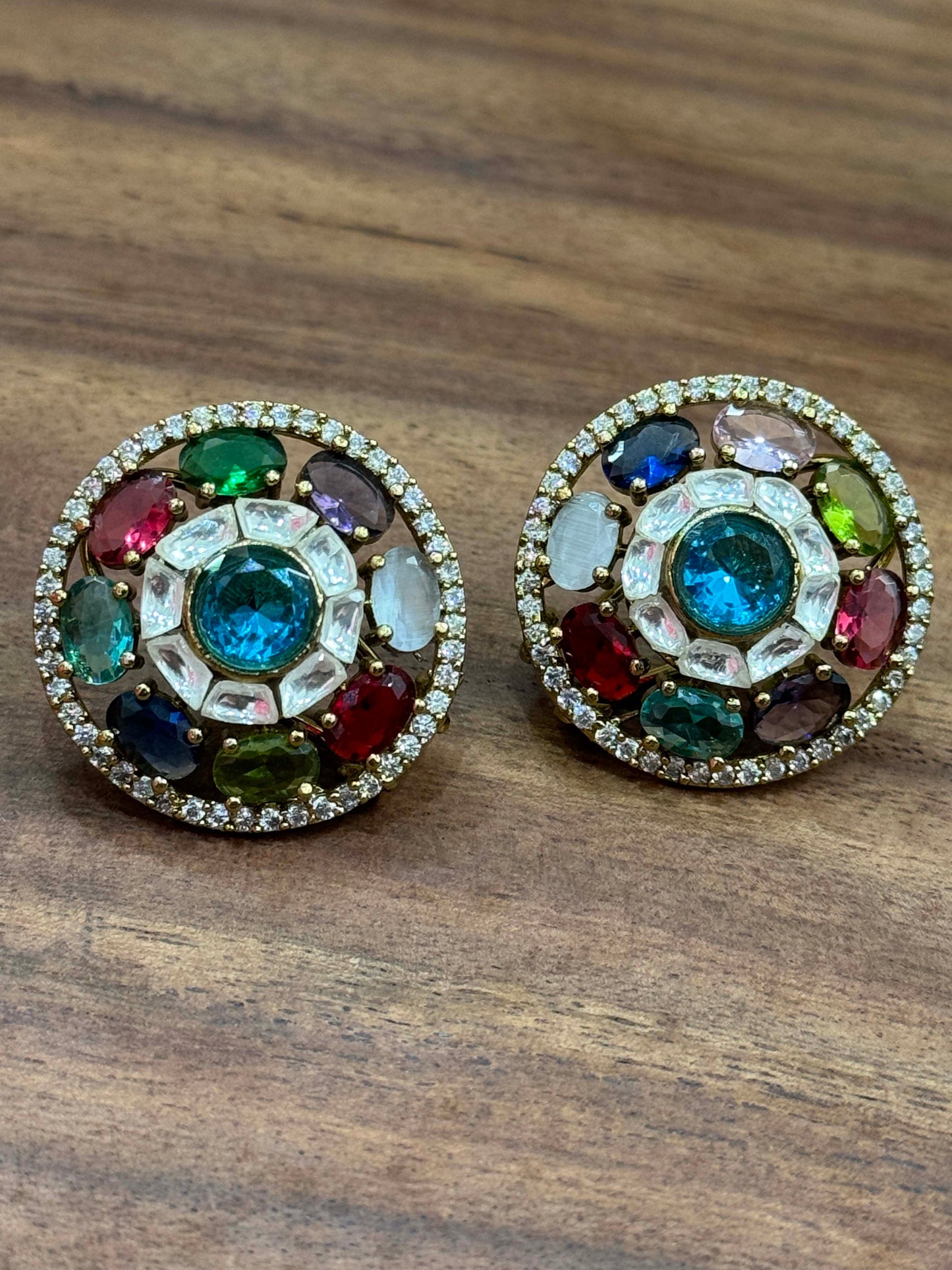 Multicolor-2 Crystal Studs Mini