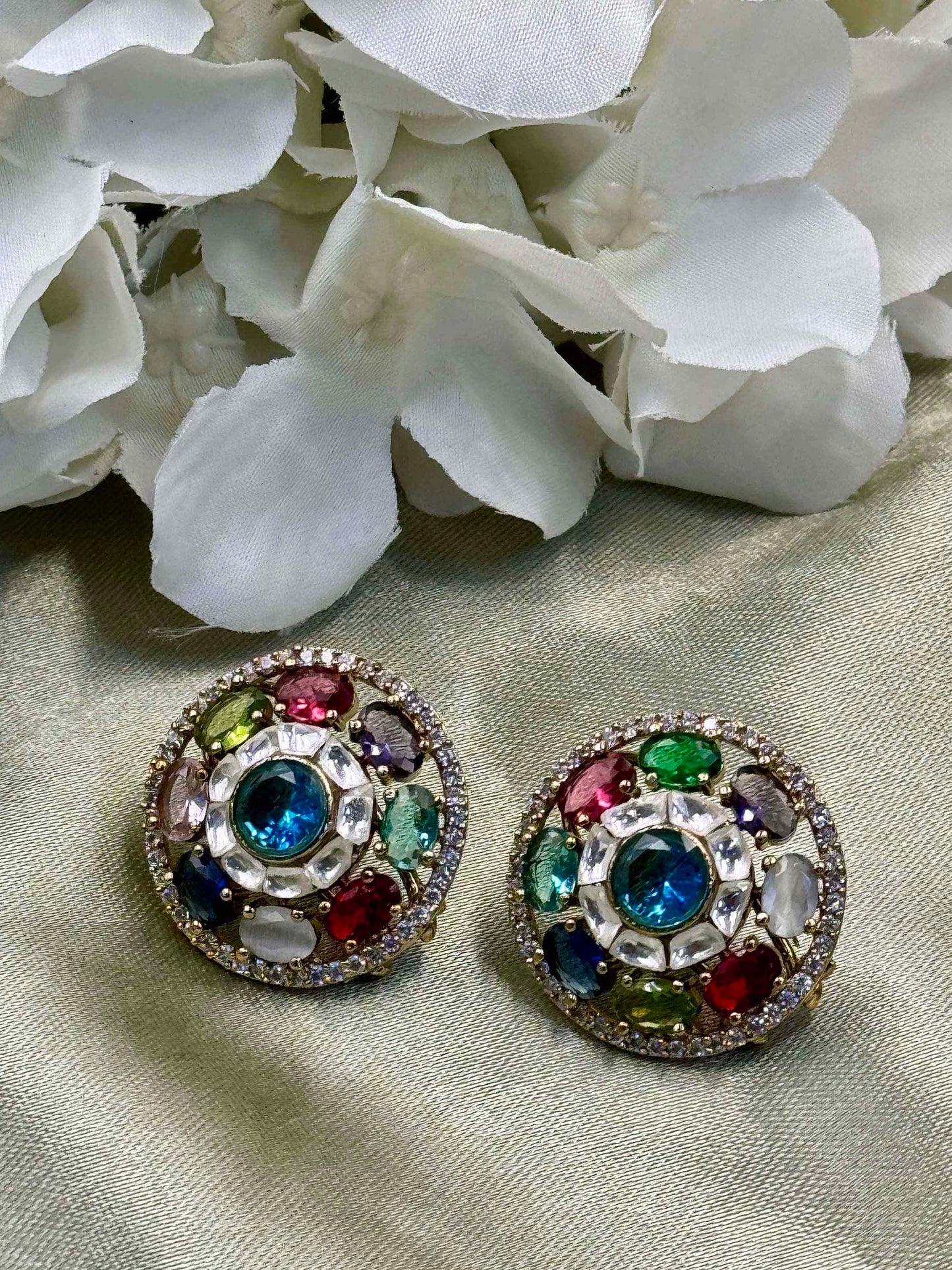 Multicolor-2 Crystal Studs Mini