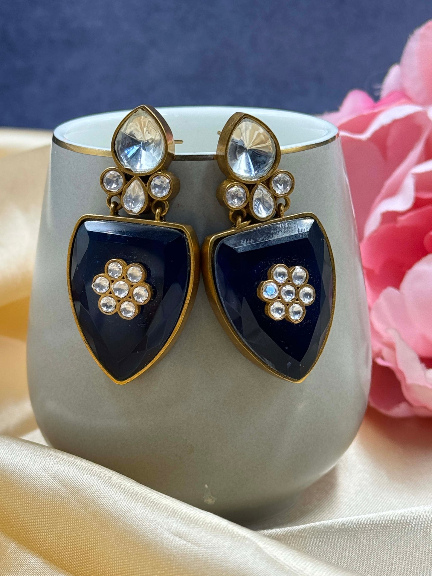 Blue Crystal Earrings