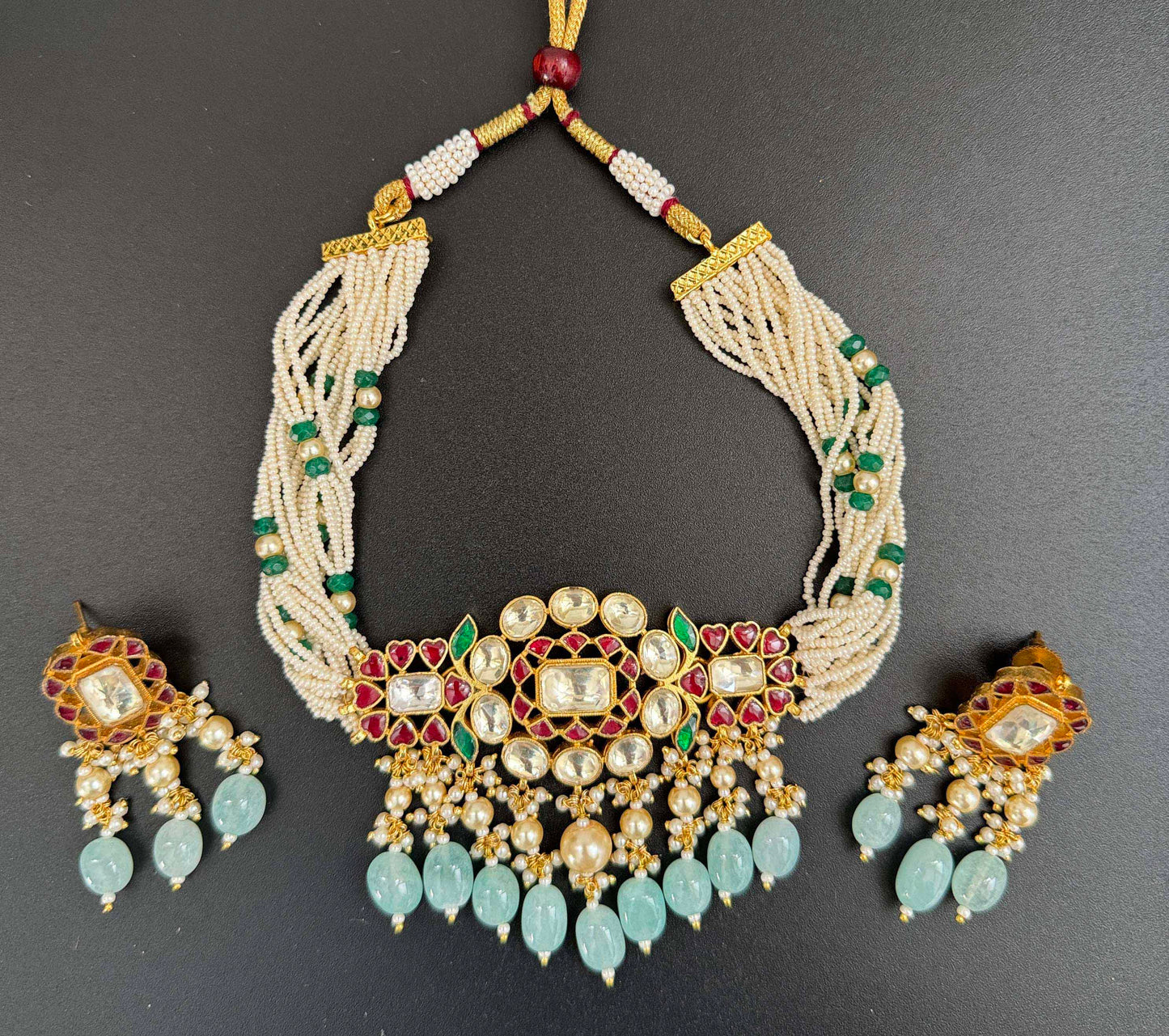 Multicolor Navgraha Choker Set