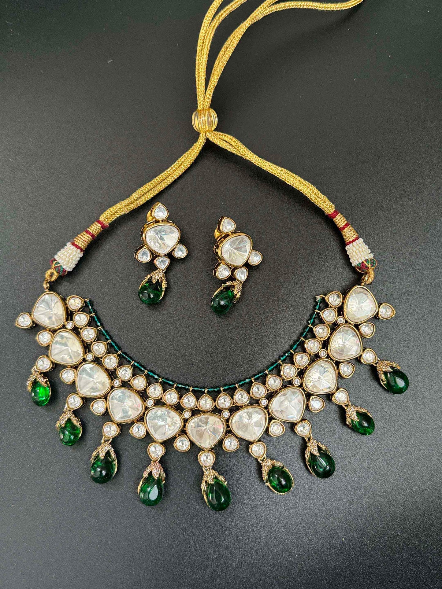 Green Kiara Moissanite Necklace Set