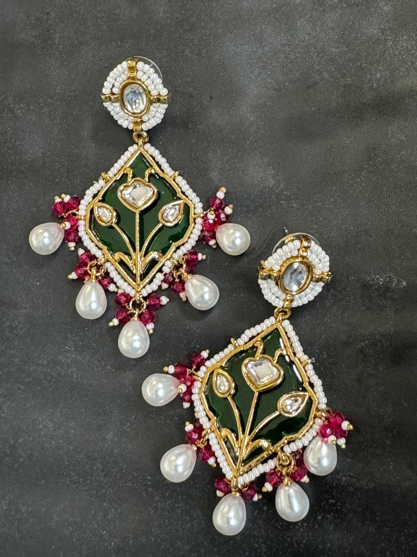 Multicolor Meera Pearl Danglers Mini