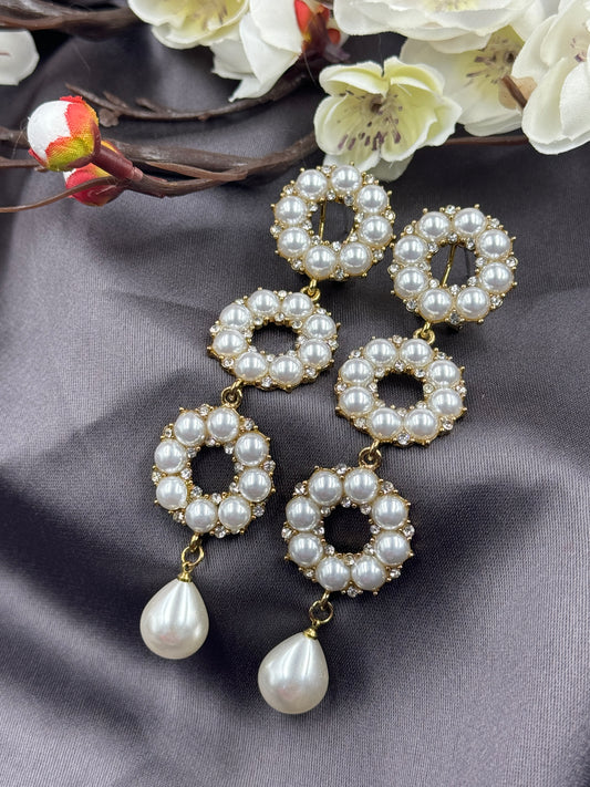 Pearl Round Danglers